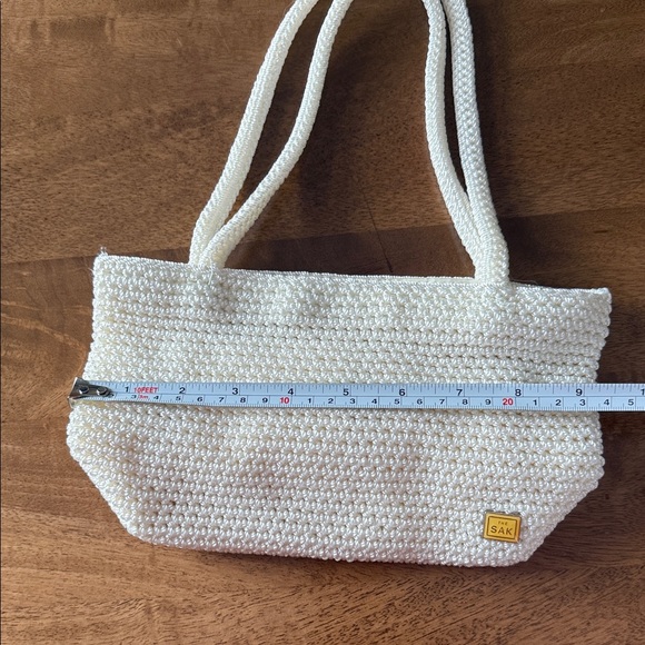 The Sak Cream crocheted mini Shoulder Tote - Picture 2 of 9